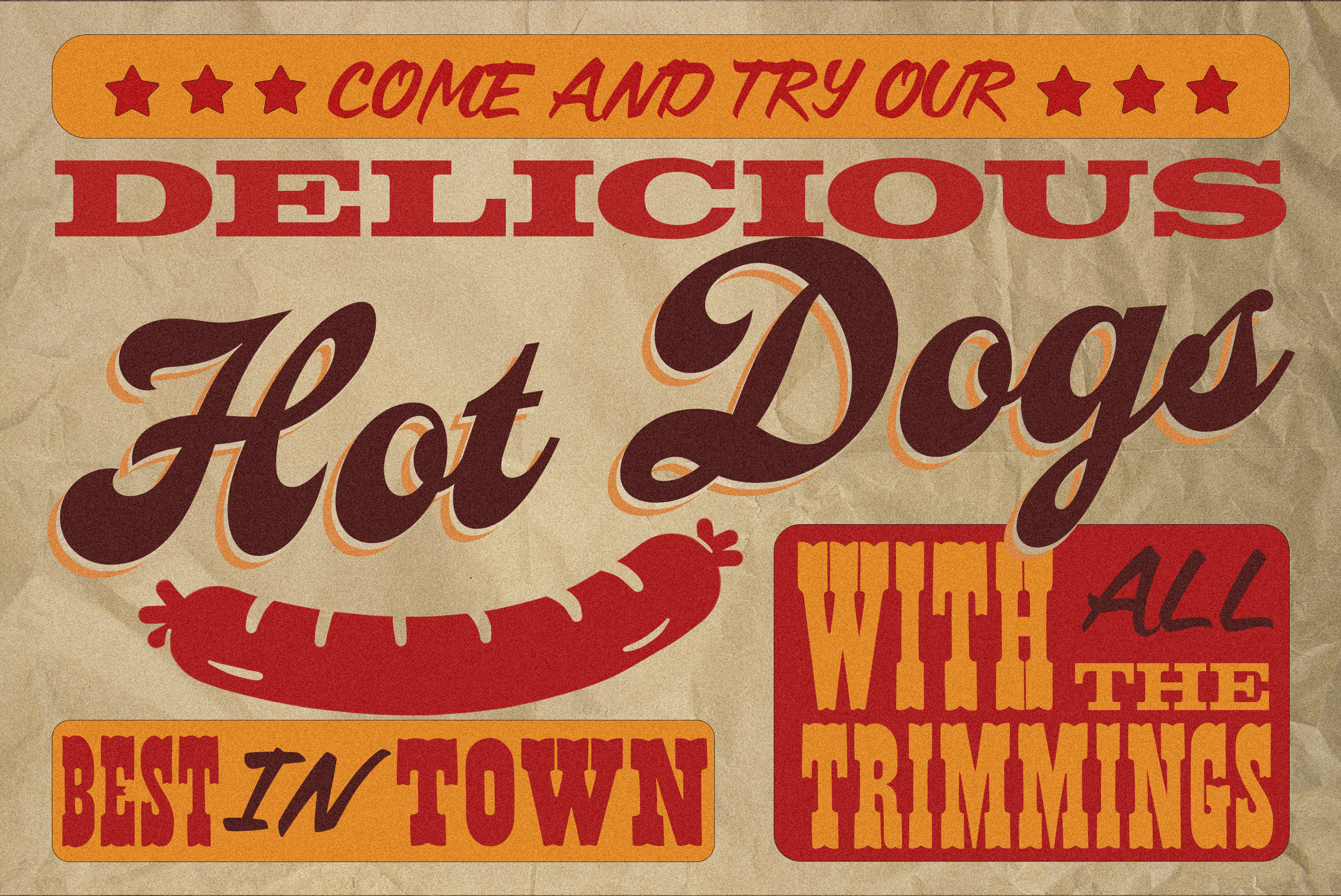 Affiche hot dog
